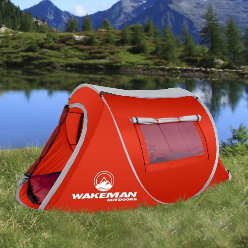  6-Person Tent, Water Resistant Dome Tent for Camping with Removable Rain Fly and Carry Bag, Rebel Bay 6 Person Tent by Wakeman Outdoors