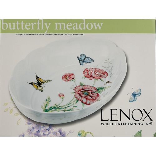 레녹스 Lenox Butterfly Meadow Scalloped Oval Baker