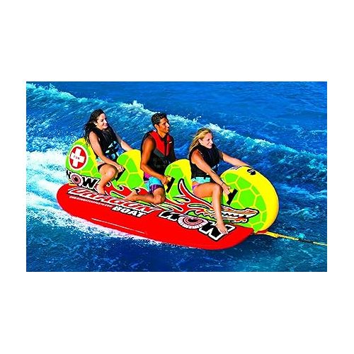  WOW Sports Dragon Boat Cockpit 1 2 or 3 Person Inflatable Towable Cockpit Tube for Boating, 13-1060