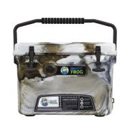 Frosted Frog Desert Camo 20 Quart Ice Chest Heavy Duty High Performance Roto-Molded Commercial Grade Insulated Cooler