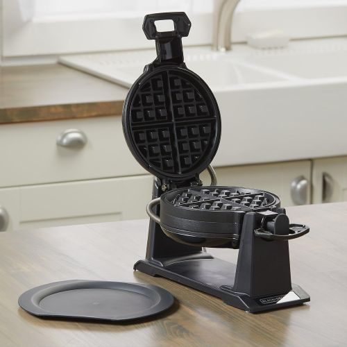  [아마존베스트]BLACK+DECKER Rotating Waffle Maker, Black, WMD200B