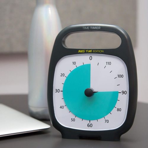  [무료배송]Time Timer Plus 120 Minute Visual Countdown Clock Make Time Edition with Notepad  for Kids Classroom Learning, Teaching Curriculum, Exercise and Kitchen Timer