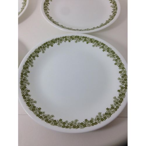  Corelle - Spring Blossom Green (Crazy Daisy) - 8-1/2 Luncheon/Dessert/Salad Plates (Set of 4)