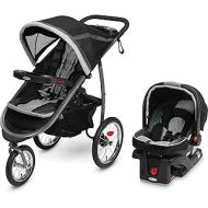 Graco FastAction Fold Jogger Travel System Includes the FastAction Fold Jogging Stroller and SnugRide 35 Infant Car Seat, Gotham