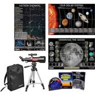 Orion GoScope III 70mm Refractor Travel Telescope Kit - Portable Beginnner Scope Kit for Families & Adults with Maps, Backpack, Tripod & Accessories