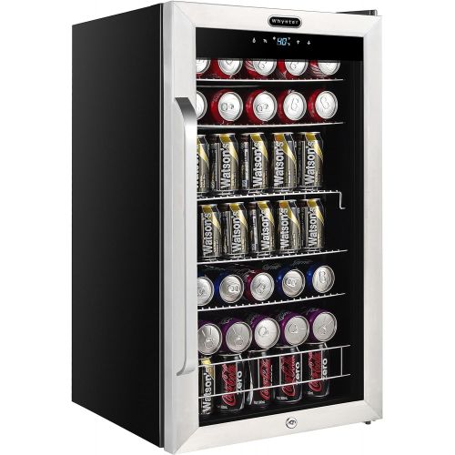  Whynter BR-1211DS Freestanding 121 Can Digital Control and Internal Fan, Stainless Steel Beverage Refrigerator, One Size