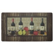 Chef Gear Sophisticated Wine with Border Anti-Fatigue Comfort Memory Foam Chef Mat, 20 x 32