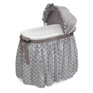 Badger Basket Wishes Oval Rocking Baby Bassinet with Bedding, Storage, and Pad