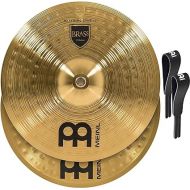 Meinl 13” Marching Cymbal Pair with Straps - Brass Alloy Traditional Finish - Made In Germany, 2-YEAR WARRANTY (MA-BR-13M)