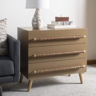 Safavieh CHS6602A Home Collection Raquel Light Brown 3 Chest of Drawers