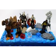 Han Solo Star Wars Birthday Cake Topper Set Featuring Han Solo Star Wars Characters and Decorative Themed Accessories
