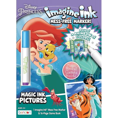  Bendon Disney Princess 16 Page Imagine Ink Magic Ink Coloring Book, 38892