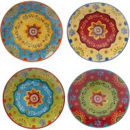 Certified International Tunisian Sunset Dinner Plates, Set of 4, 10.5, Multicolored