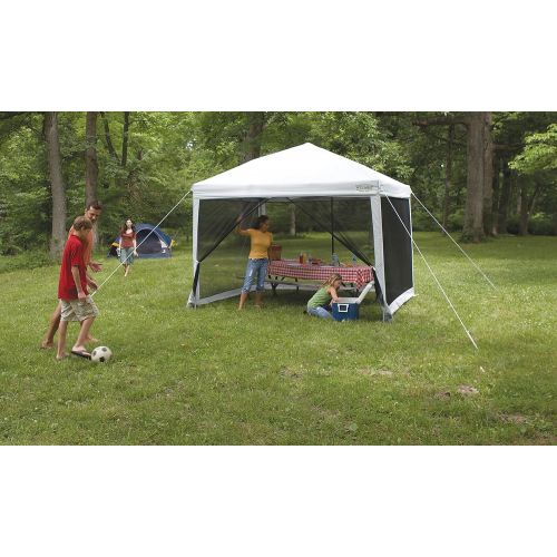  Wenzel Smartshade Screen House White, 10 Foot x 10 Foot, Pop Up Screenhouse for Camping, Tailgating, Festivals, Events, and More