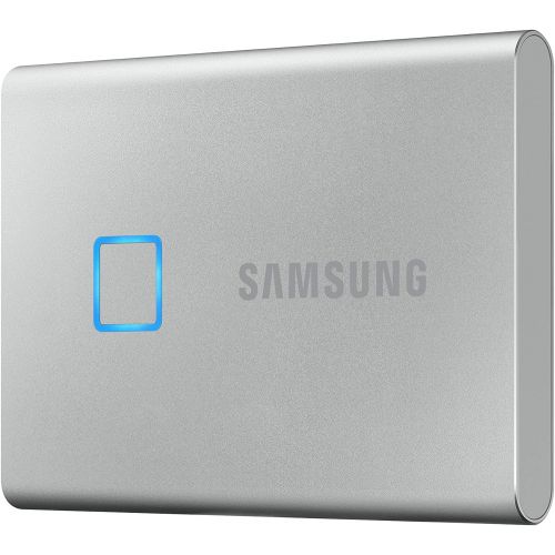 삼성 [아마존베스트]SAMSUNG T7 Touch Portable SSD 1TB - Up to 1050MB/s - USB 3.2 External Solid State Drive, Silver (MU-PC1T0S/WW)