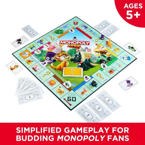 모노폴리 Hasbro Gaming Hasbro Monopoly Junior Board Game, Ages 5 and up (Amazon Exclusive)