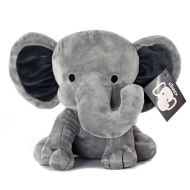 KINREX Stuffed Elephant Animal Plush - Toys for Baby, Boy, Girls - Great for Nursery, Room Decor, Bed - Grey - Measures 9 Inches