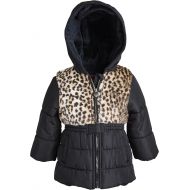 London+Fog London Fog Baby Girls Warm Winter Puffer Jacket with Silky Fleece Lined Hood