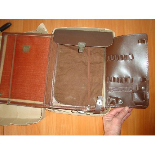  [아마존베스트]Made in USSR Original Soviet Russian Army Soldier Field Officers Map Tablet Leather Original