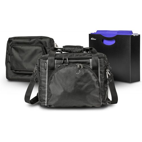  AutoExec BusinessCase-06 BlackGrey Business Case with One Tablet Case and One Hanging File Holder