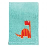 Trend Lab Dinosaur Roar Plush Baby Blanket, Green, Orange