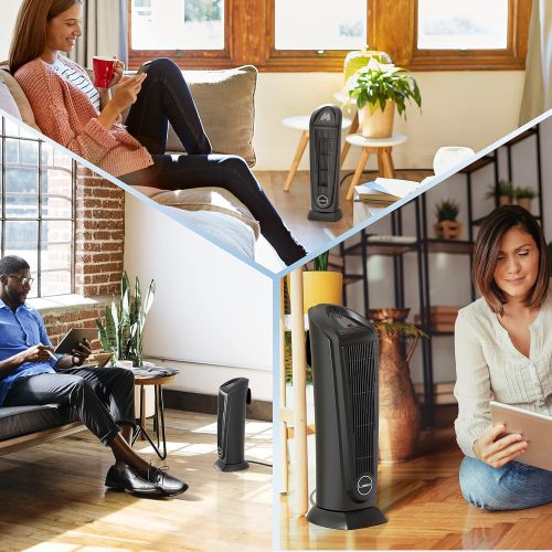  Lasko Portable Oscillating Ceramic Tower Space Heater with Timer and Remote Control, Black 751321