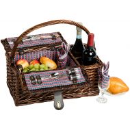 Picnic & Beyond Willow Picnic Basket for 2
