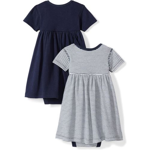  Moon+and+Back Moon and Back Baby Girls Set of 2 Organic Short-Sleeve Dresses