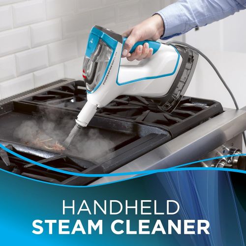  [아마존베스트]Bissell PowerFresh Slim Hard Wood Floor Steam Cleaner System, Steam Mop, Handheld Steamer and Scrubbing Tools, and Clothing Steamer Tool, 2075A,White