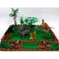 Cake Topper Prehistoric Diplodocus DINOSAUR 12 Piece Birthday CAKE Topper Set Featuring a Diplodocus and 4 Random Dinosaur Figures, Themed Decorative Accessories, Dinosaurs Average 1/2 to 4 In