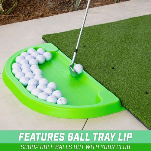  GoSports All-Weather Golf Ball Tray, Great Accessory for Home Practice and Compatible with All Hitting Mats