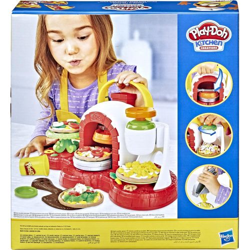  [아마존베스트]Play-Doh Stamp n Top Pizza Oven Toy with 5 Non-Toxic Play-Doh Colors