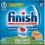 Finish All In 1 Powerball, Orange 32 Tabs, Dishwasher Detergent Tablets