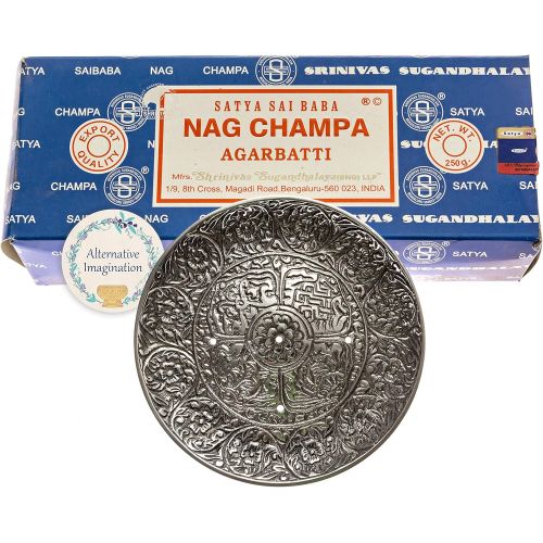  인센스스틱 Alternative Imagination 250 Gram Nag Champa with Incense Holder (Tibetan Incense Burner)