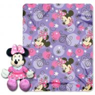 The Northwest Company Minnie Mouse, Perfume Pretty Printed Fleece Throw with Hugger, 40 x 50