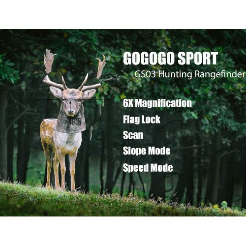  Gogogo Sport Vpro Laser Rangefinder for Hunting 1200 Yards Golf Range Finder with Slope,Flag Lock