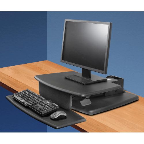  Kantek Desktop Sit to Stand Workstation, Black (STS810)
