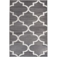 SUMMIT BY WHITE MOUNTAIN Summit UY-IQR5-MN5T 50 Grey Trellis Area Rug Modern Abstract Many Sizes Available , DOOR MAT 22 inch x 35 inch