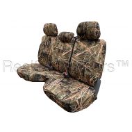 RealSeatCovers for Regular Cab Solid Bench with 3 Adjustable Headrest A30 Custom Made for Exact Fit Seat Cover for Toyota Tacoma 2005-2008 (Muddy Water Camo)