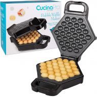 [아마존베스트]CucinaPro Bubble Waffle Maker- Electric Non stick Hong Kong Egg Waffler Iron Griddle - Ready in under 5 Minutes- Free Recipe Guide Included