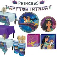 Party City Aladdin Tableware Party Supplies for 24 Guests, 214 Pieces, Includes Tableware and Decorations