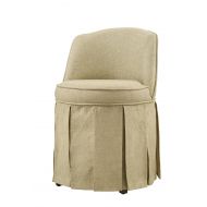 Coaster Home Furnishings 900072 Accent Seating Vanity Stool with Pleated Skirt, Beige