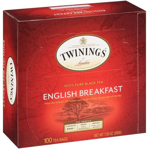  [무료배송]Twinings of London English Breakfast Black Tea Bags, 100 Count (Pack of 1)