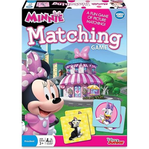  Disney Junior Minnie Matching Game by Wonder Forge | For Boys & Girls Age 3 to 5 | A Fun & Fast Memory Game for Kids | Minnie, Daisy, Mickey, Donald, and more