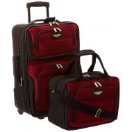 Travelers Choice Travel Select Amsterdam Two Piece Carry-on Luggage Set, Red