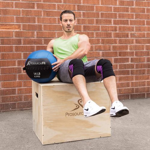 ProSource Soft Medicine Balls for Crossfit Wall Balls and Full Body Dynamic Exercises, Color-Coded Weights: 6, 10, 14, 20 lb.
