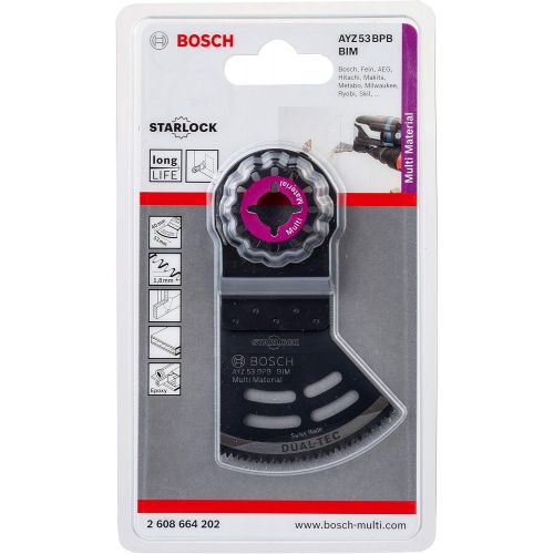  Bosch Professional Starlock AYZ 53 BPB Dual-Tec Saw Blade (for Wood & Abrasive Materials, Accessories Multifunctional Tool)