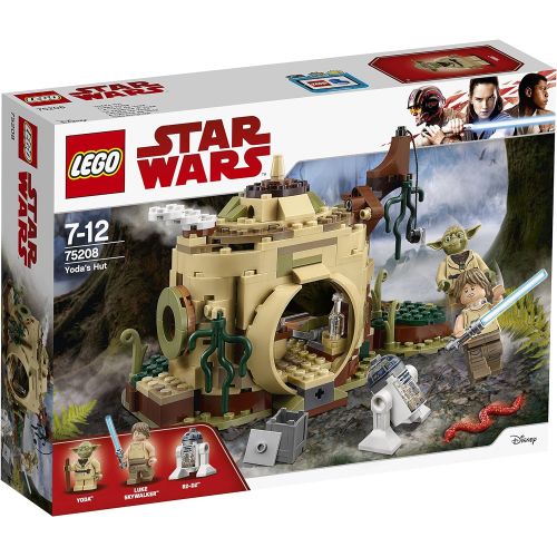  LEGO Star Wars Yoda’S Hut Building Set, Yoda & R2-D2 Droid Minifigures, Jedi Training Play Set