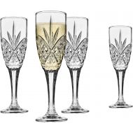 [아마존베스트]Godinger Dublin Crystal Champagne Flutes - Set of 4