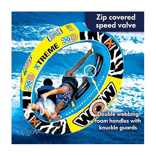  Wow Sports Xtreme Inflatable Towable, Ride in Oval, 1 to 3 Persons